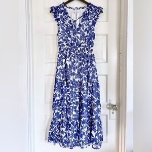 Sugarlips Sleeveless Floral Pullover Midi Dress